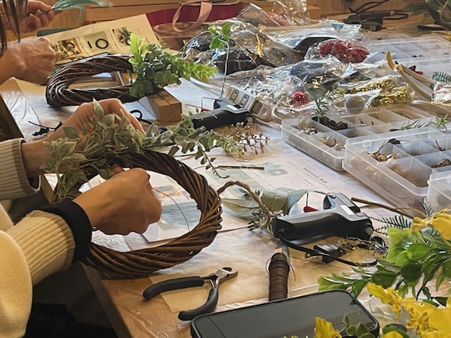 京都遊び場，リースづくりワークショップ京都，クリスマスイベント